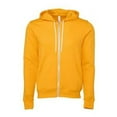 thumbnail image 1 of Unisex Sponge Fleece Full-Zip Hoodie, Gold - Large, 1 of 1