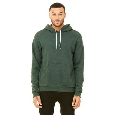 Unisex Sponge Fleece Pullover Hooded Sweatshirt - HEATHER FOREST - L