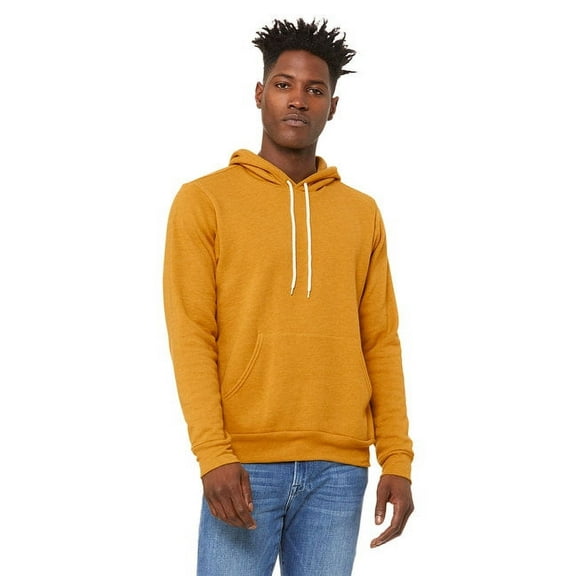 Unisex Sponge Fleece Pullover Hooded Sweatshirt - HEATHER MUSTARD - L