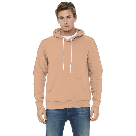 Unisex Sponge Fleece Pullover Hooded Sweatshirt - PEACH - 2XL