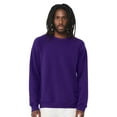 thumbnail image 1 of Unisex Sponge Fleece Raglan Crewneck Sweatshirt, 52/48 Cotton/Polyester Long Sleeve Winter Sweater (Team Purple 1 Pack, 2XL), 1 of 9