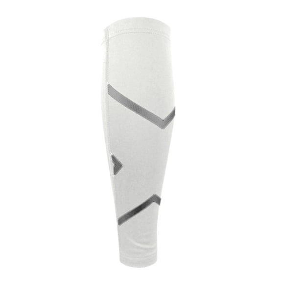 Unisex Sport Calf Compression Sleeves, Breathable Support for Running, Fitness, Workouts, and Muscle Recovery, Lightweight Performance Leg Sleeves White