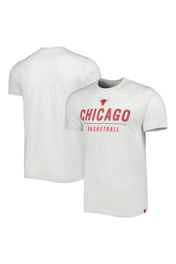 Unisex Sportiqe Ash Chicago Bulls Turbo Tri-Blend T-Shirt