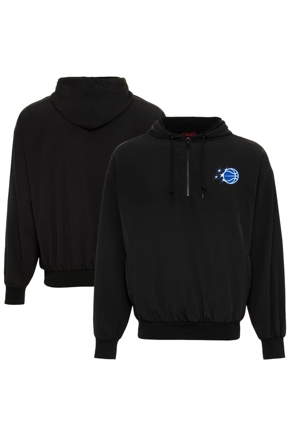 Unisex Sportiqe Black NBA Winfield Quarter-Zip Fleece Hoodie