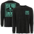 thumbnail image 1 of Unisex-Sportiqe  Black New York Liberty Rock & Roll Collection Bono Mineral Wash Premium Long Sleeve T-Shirt, 1 of 3