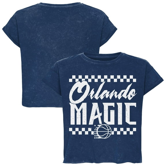 Unisex Sportiqe Blue Orlando Magic Rock & Roll Collection Gwen Premium Mineral Wash Cropped T-Shirt