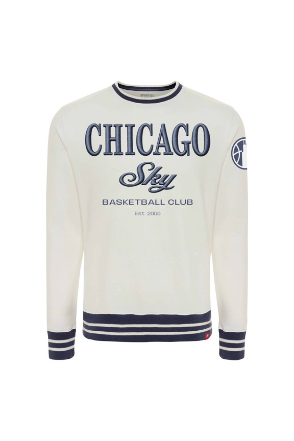Unisex Sportiqe Cream Chicago Sky Athletic Club Collection French Terry Crew Sweatshirt