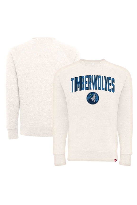 Unisex Sportiqe Cream Minnesota Timberwolves Harmon Super Soft Tri-Blend Raglan Pullover Sweatshirt