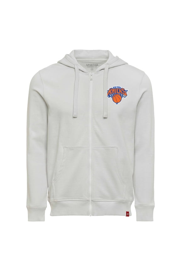 Unisex Sportiqe Gray New York Knicks Buxton Premium Full-Zip Hoodie