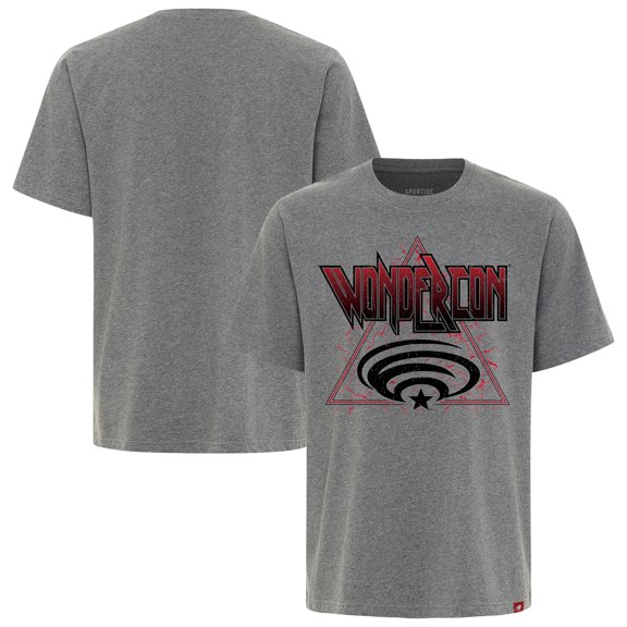 Unisex-Sportiqe Heather Gray WonderCon Distressed Heavyweight Rock T-Shirt