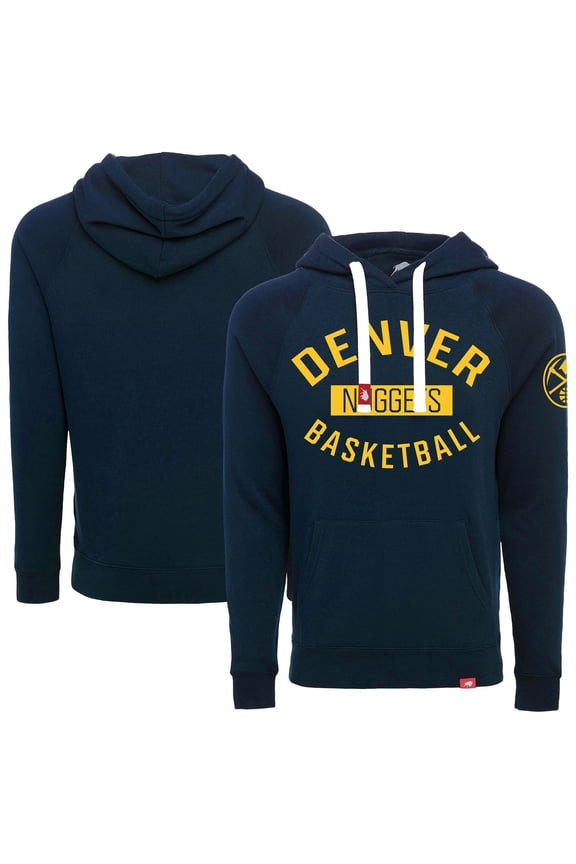 Unisex Sportiqe  Navy Denver Nuggets  Olsen Tri-Blend Pullover Hoodie
