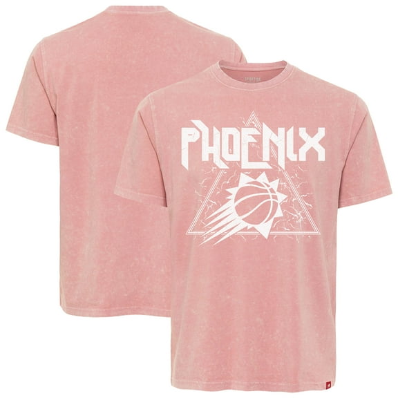 Unisex-Sportiqe  Pink Phoenix Suns Distressed Rock & Roll Collection Angus Premium Mineral Wash T-Shirt