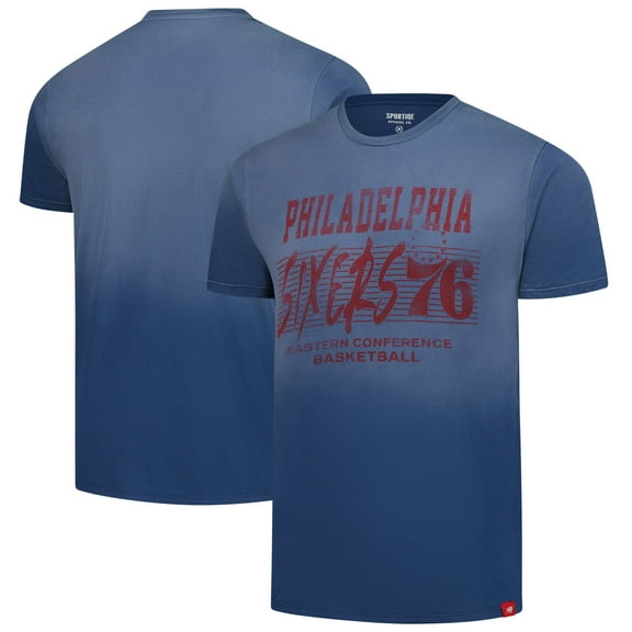 Unisex Sportiqe Royal Philadelphia 76ers Bingham Sun-Fade T-Shirt