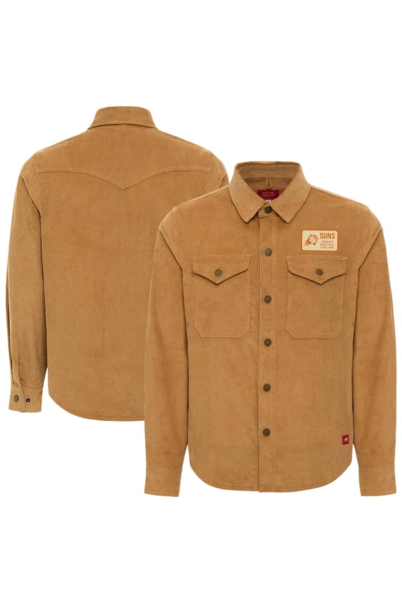Unisex Sportiqe Tan Phoenix Suns Bodie Full-Snap Corduroy Jacket