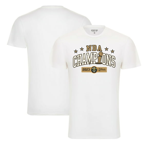 Unisex Sportiqe White Denver Nuggets 2023 NBA Finals Champions Bingham Premium T-Shirt