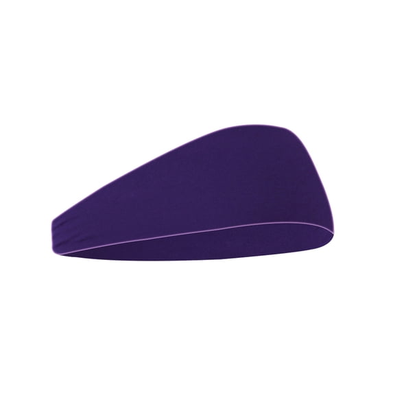 Unisex Sports Headband Soft Cotton Elastic Sweatband for Running Yoga Gym and Fitness Workouts Purple
