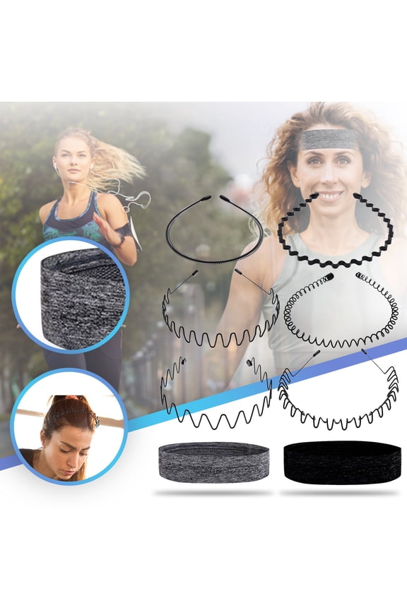 Unisex Sports Headbands Metal Hair Care Combs Sweatbands for Men and Women Durable Headbands for Versatile and Stylish Hair Accessories