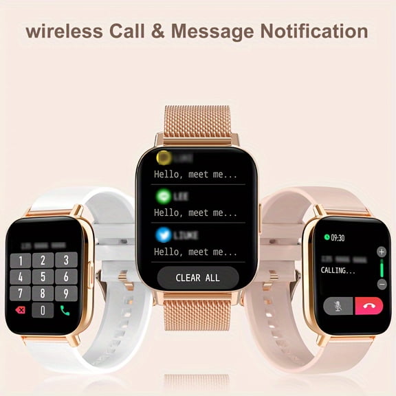 Unisex Sports Smartwatch, 1.69-inch HD LED Display, Multiple Sports Modes, Fitness Tracker, Pedometer, Android & iPhone Compatible