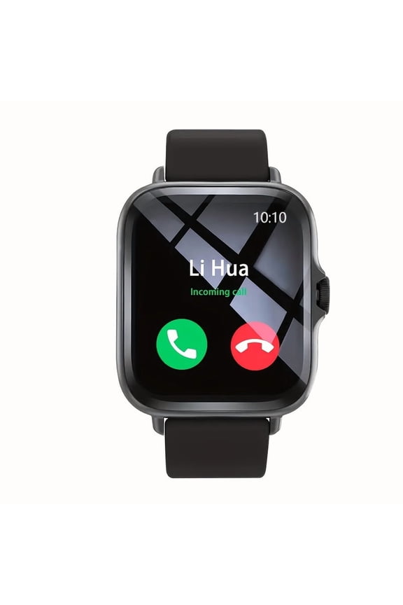 Unisex Sports Smartwatch with 1.83" HD Display, 24H Health & Sleep Tracking, Multi-Sport Modes, Wireless 5.3, Wireless Music/Phone, Remote Camera, App Alerts, USB Rechargeable (Black & Beige)