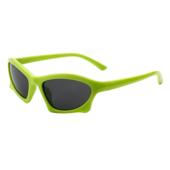 Unisex Sports Sunglasses Geometric Oval Wrap Around Lightweight UV 400 Green