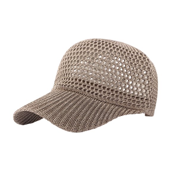 Unisex Sporty Sun Hat Sweat Wicking Polyester Baseball Cap Adjustable Fit Ventilation