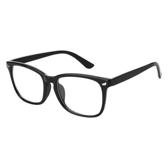 Unisex Square Clear Lens Glasses PC Retro Fashion Eyewear with Reinforced Hinges for Daily Decor