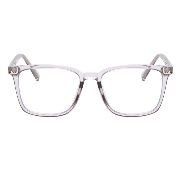 Unisex Square Rectangle Blue Light Blocking Glasses Clear Lens Computer Gray