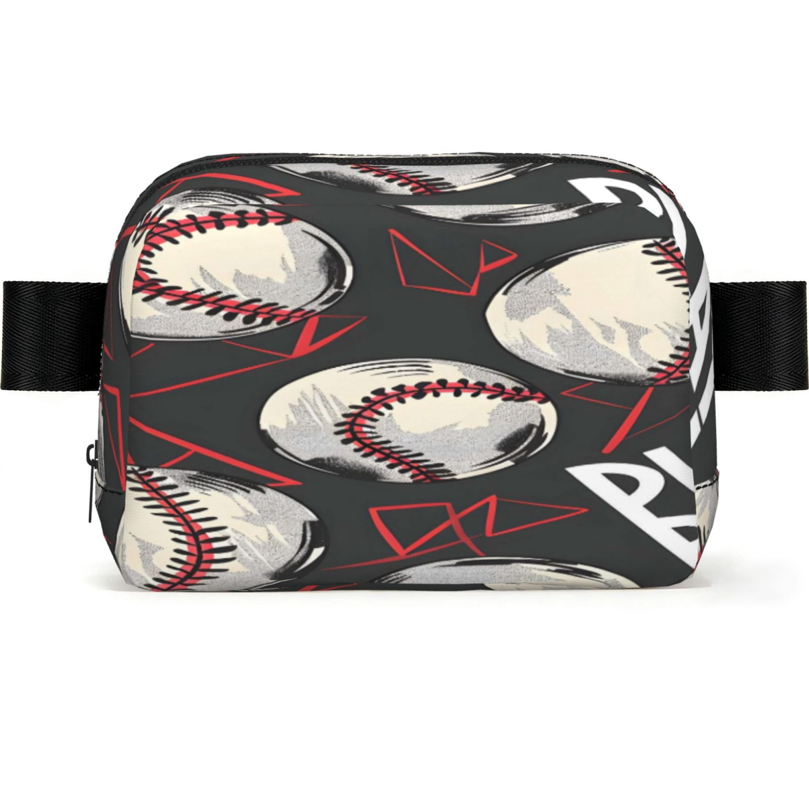 Unisex Square Waist Bag Stylish Backpack For Hiking Running Fitness Workouts Shopping And Travel Baseball Theme Urban Street Sport Style (3)