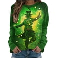 thumbnail image 1 of Unisex St. Patrick's Day Elderly Print Casual Long Sleeve T-Shirt, 1 of 5