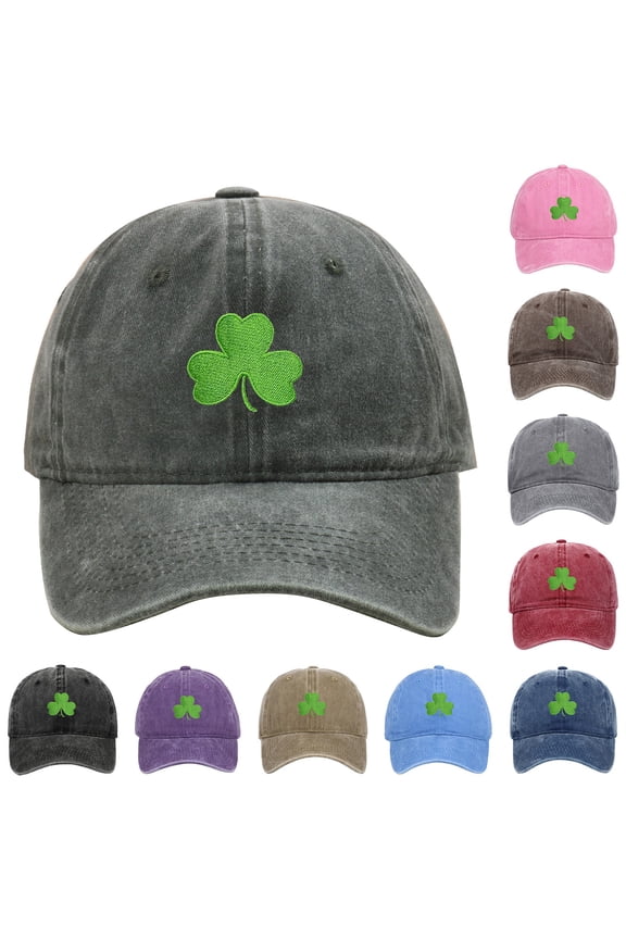 Unisex St Patrick's Day Green Baseball Cap Shamrock Embroidered Funny Holiday