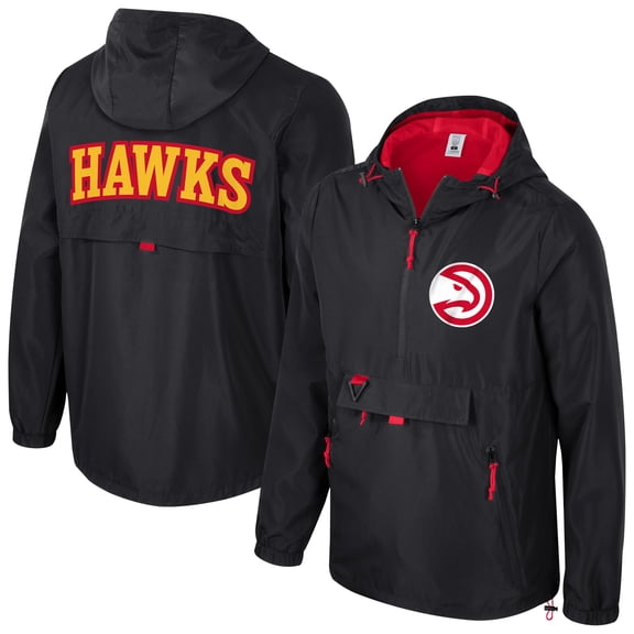 Unisex Stadium Essentials Black Atlanta Hawks Compete Quarter-Zip Hoodie Jacket