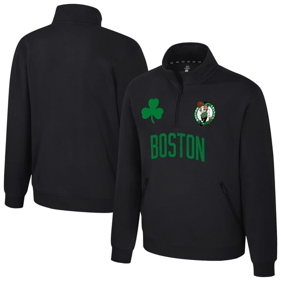 Unisex Stadium Essentials  Black Boston Celtics First Team Trainer Quarter-Zip Pullover