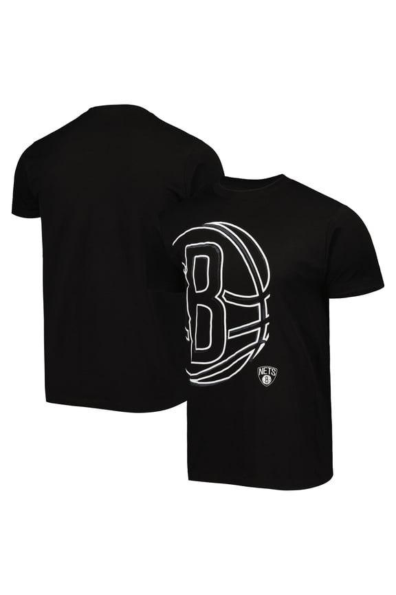 Unisex Stadium Essentials Black Brooklyn Nets Element Logo Pop T-Shirt