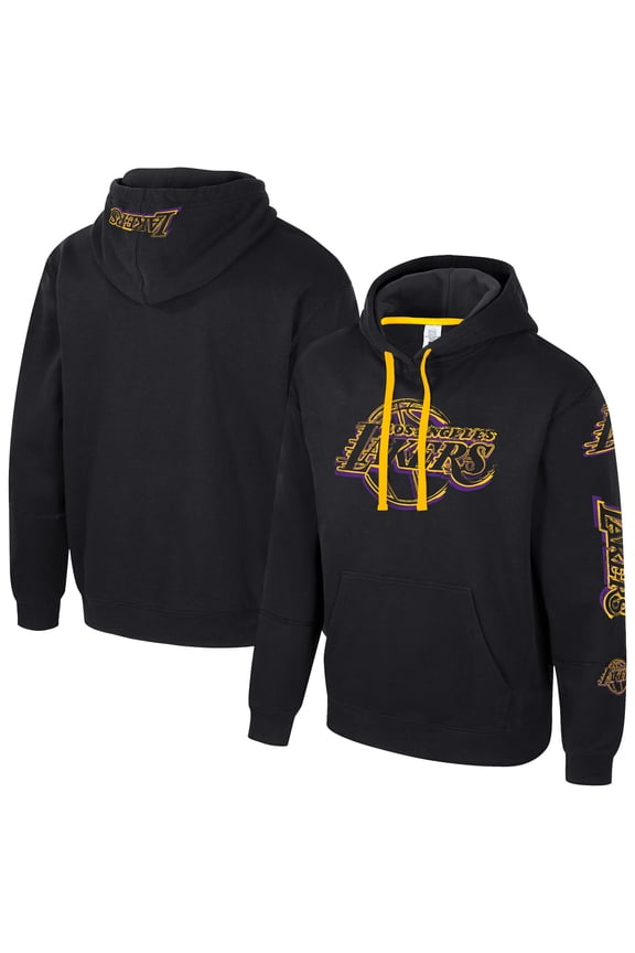 Unisex Stadium Essentials Black Los Angeles Lakers Elementized Pullover Hoodie
