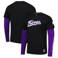 thumbnail image 1 of Unisex Stadium Essentials Black Sacramento Kings Spectator 2fer Long Sleeve  T-Shirt, 1 of 3
