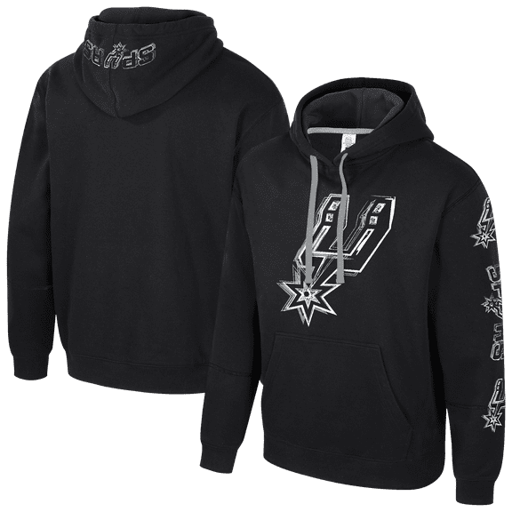 Unisex Stadium Essentials Black San Antonio Spurs Elementized Pullover Hoodie