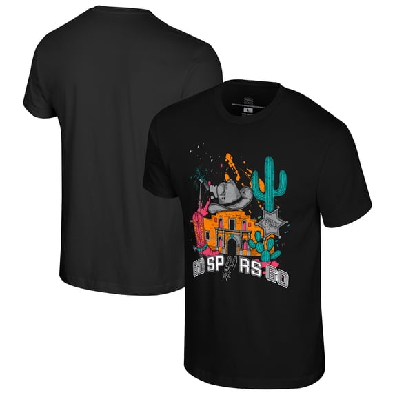 Unisex Stadium Essentials Black San Antonio Spurs Remember the Spurs T-Shirt