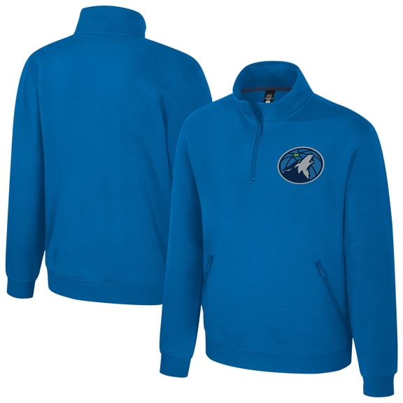 Unisex Stadium Essentials Blue Minnesota Timberwolves Varsity Trainer Quarter-Zip Pullover