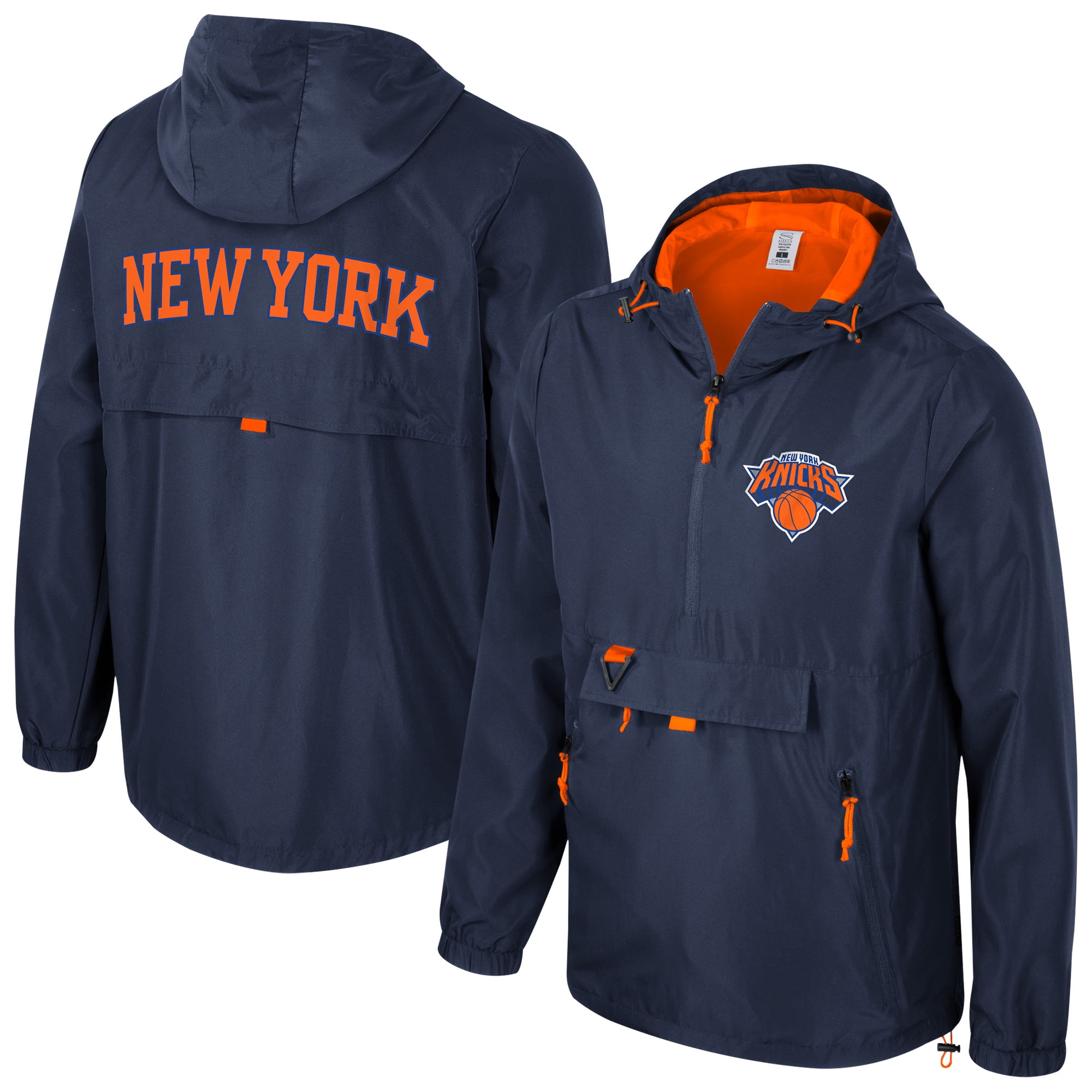 【Ny】 Unisex Stadium Essentials Blue New York Knicks Compete Quarter-Zip