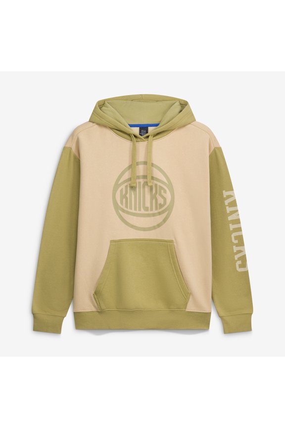 Unisex Stadium Essentials Khaki New York Knicks Rafters Burst Hoodie