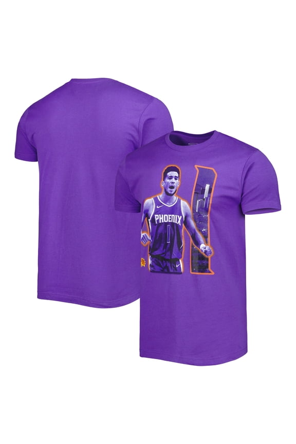 Unisex Stadium Essentials Devin Booker Purple Phoenix Suns Player Skyline T-Shirt