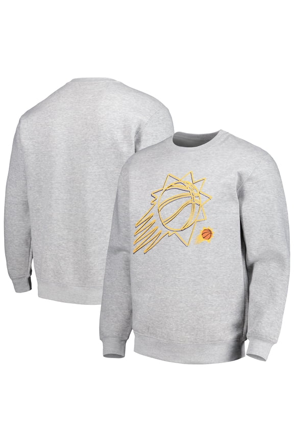 Unisex Stadium Essentials  Heather Gray Phoenix Suns Element Logo Pop Pullover Sweatshirt