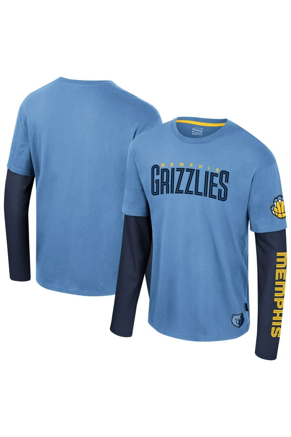 Unisex Stadium Essentials Light Blue Memphis Grizzlies Spectator 2fer Long Sleeve  T-Shirt