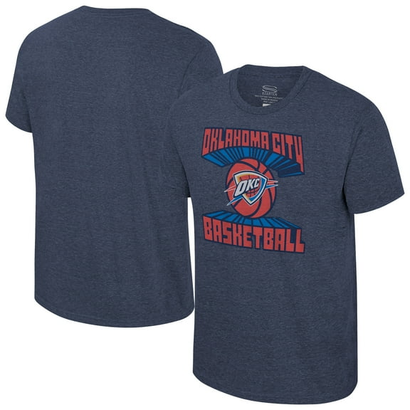 Unisex-Stadium Essentials  Navy Oklahoma City Thunder Club Time Tri-Blend T-Shirt
