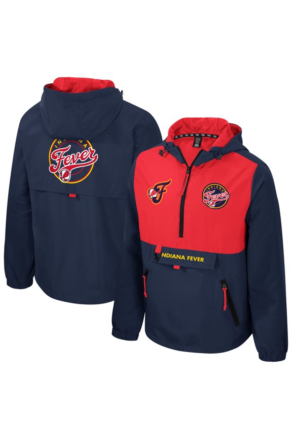 Unisex Stadium Essentials Navy/Red Indiana Fever Legends Challenger Quarter-Zip Jacket