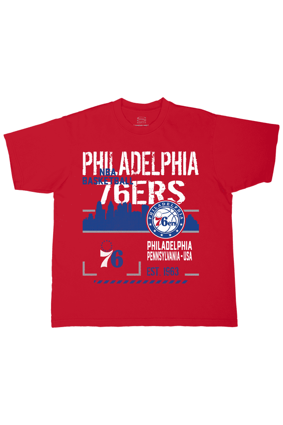 Unisex Stadium Essentials Red Philadelphia 76ers Hideout Boxy T-Shirt
