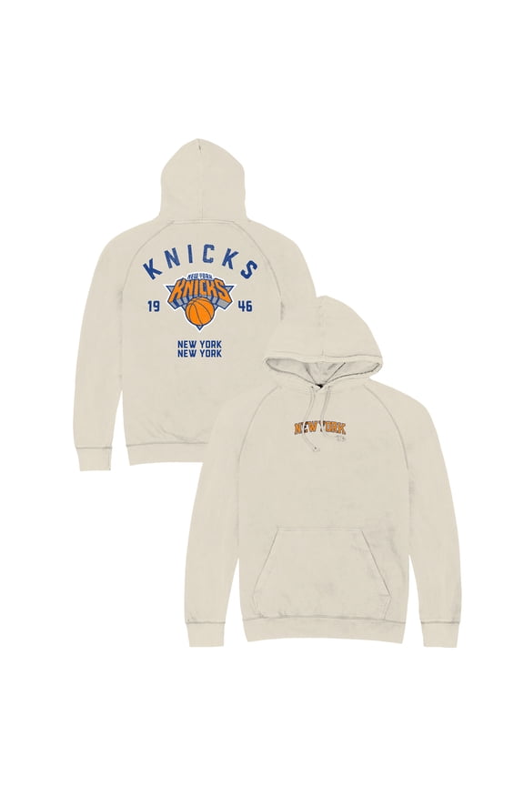 Unisex Stadium Essentials White New York Knicks Get Back Vintage Raglan Hoodie