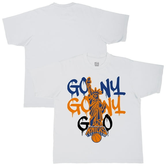 Unisex Stadium Essentials  White New York Knicks Oversized Go NY Go T-Shirt