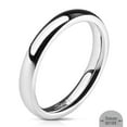 thumbnail image 1 of Unisex Stainless Steel 316 High Polished Wedding Band Ring Width 03 mm Size 05, 1 of 7