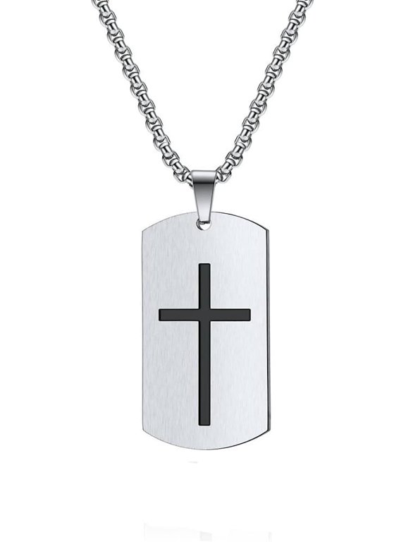Unisex Stainless Steel Cross Rock Hip Hop Trend Outfit Lovely Exquisite Punk Style Necklace
